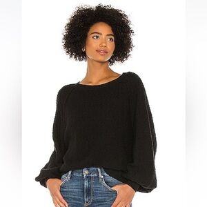 Free People Found My Friend Pullover Black NWT L